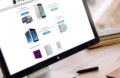 Website mockup from iShop
